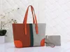 The Tote Bag Clutch Bag Long Wallet Designer Large Capacity Lady Shopping Bags Two Color Splicing Handbags Luxury Mother And Child Package