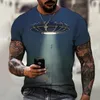 Męskie koszulki Najnowsze koszulki 3D stylowe proste i nowatorskie swobodne krótkie rękawy okrągły szyja sport
