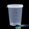 Measuring Tools 10Pcs 50Ml Plastic Transparent Measure Cups With White Lids Cap Container Liquid Beaker Drop Delivery Home Garden Ki Otx2Z