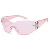 Okulary przeciwsłoneczne Long Keeper Punk One Piece Star Y2K Rimless Designer In Women Okulary przeciwsłoneczne Mężczyźni Uv400 Okulary damskie