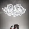 Lampy wiszące nordyckie światło luksus LED żyrandol kwiat wiszący prosty design kreatywny sypialnia salon lampa jadalnia akryl