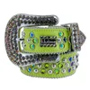 22023 designer verde da moda BB Simon Belts para homens Mulheres brilhantes cinturões de diamante preto Branco multicolor