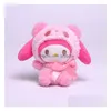 Plush Keychains 6Color 10cm Toy Japanese Creative Cute Cartoon Transformed Panda Kuromi Melody Yugug Doll Pendant Drop Delivery Toys Dhoyv