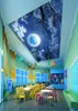 3d plafond peintures murales papier peint lune regarder belle nuit ciel paysage peinture nuit plafond peinture1784909