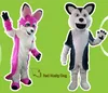 Red Long Fur Furry Husky Dog Wolf Fox Fursuit Mascot Costume Adult Cartoon Character Dress Halloween Xmas Parade Outlets