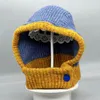 Berets Kobiety na dzianiny czapka na czapkę mężczyzn zima ciepłe ochrona ucha szalik wełna czapka na zewnątrz pullover snood hat kołnierz