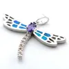 Hot selling mexican opal pendant dragonfly pendant 925 stamped