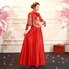 Ethnische Kleidung im chinesischen Stil Kleid Damen Slim Party Abend Lange Cheongsam Hochzeitskleid Luxus Hochzeit Qipao Mode Kleidung Vestidos