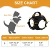 Hundhalsar Leases Nylon Cat Harness Vest Militär taktisk katter med handtag justerbar för katter små hundar husdjursträning promenad chihuahua t221212