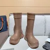 Damen-Stiefel über dem Knie, modische Pariser Designer-Schuhe, Regenstiefel, rosa, schwarz, weiß, grün, EVA-Stiefeletten, Luxus-Damen-Winter-Wasserdichter Schuh-Clog