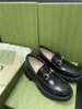 Designer Luxury Casual Shoes New Ace Houdan 15 Logo Platform Black Loafers Leather Bees Platform Shoe With Original Box