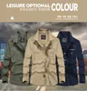 Designer Plus Size 6XL Militärskjortor Herr Casual Långärmad bomull Slim Fit-skjortor Camisa Social Masculina Army Andas Shi