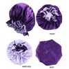DHL Silk Night Cap Hat Hair Clippers Double Wear Women Head Cover Cape Cap Cap Bonnet for Beautiful -ake Up Perfect Daily Wholesale