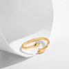 Anillos de boda creativos calidez mano amor abrazo pareja anillo abierto para mujer Color dorado para siempre ajustable Me joyería de moda