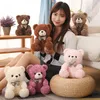 25/35cm Kawaii Teddy Bear Peluş Yastık Oyuncakları Güzel Yay Knot Ayılar Oyuncaklar Dolgulu Yumuşak Hayvan Dolls Çocuk Kızlar Noel Sevgililer Hediye