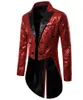 Men's Suits Men Blazer Formal Shiny Suit Nightclub Costume Clothes Double-Breasted Coat Sequin Jacket Male Clothing