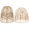 Lights Shade Lamp Light Rattan Cover Chandelier Wicker Pendantshades Ceiling Lampshade Covers Farmhouse Rustic Chinese Seagrass Bulb 1212