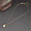 Carino acciaio al titanio 316L conchiglia di avocado collana di design donna placcato oro 18k catena a maglie girocollo collane con ciondolo da donna per ragazze adolescenti regalo di gioielli di moda