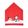 Chair Covers 1pcs Christmas Cover Dinner Table Red Santa Claus Hat Back Decoration Home Party Decor Supplies