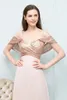 Party Dresses Long Evening Women Elegant Formal Dress Prom Gown Rose Gold Reflective Ship Within 24 Hours Real Pos