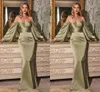 Sexy Mermaid Prom Dresses Long for Women Plus Size Off Shoulder Sweetheart Puffy Sleeves Satin Floor Length Formal Evening Party Birthday Special Occasion Gowns