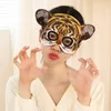 pour Halloween Noël Drôle Masque Poupées Simulation En Peluche Tigre Aigle Léopard Chat Animal Masques Pour Les Yeux Cosplay Fête Cadeau