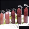 Arts And Crafts Natural Stberry Crystals Decoration Ornament Mineral Healing Wands Reiki Ability Quartz Pillars Crystal Point Drop D Dhhr7