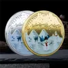 Artes e artesanato comemorativo de moeda de Natal Favoriza Personalidade Cartoon Papai Noel Medal Collection Creol Presente de Artesanato 40mmhigh Quali Dhqis