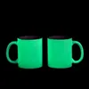 Sublimation Blank Luminous Mug personalized heat transfer Ceramic Mug Glow In The Dark 11oz White Water Cup FY5373 ss1212