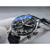 Flera färger MENS Titta på 43mm Ref.378001 Quartz Movement NF Factory äkta LETER RAND Multifunktion Sapphire Glass Pilot Wristwatch