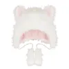 Berretti da donna a forma di orecchio a forma di orso in finta pelliccia cappello soffice scaldacollo invernale peluche berretto cosplay regali per fidanzate adolescenti