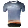 Мужские рубашки Summer Natural Prifreer Palm Tree Graphic для мужчин мод 3D Starry Sky Print Футболка повседневная рукав с коротким вырезом