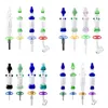 NC011 Hookah Smoking Pipe Glass Bongs 10mm 14mm Titanium Ceramic Tip Banger Quartz Nail Dab Rig Bong