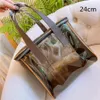 Fashion Designers Clear Cosmetic Bags Jelly Cosmetics Cases Toiletry Kits Luxury Handbags Purses Small Shopping Bag Printed Flower313M