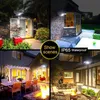 Lampada da parete di sicurezza solare Telecamera fittizia per esterni Wireless 77 LED Spot Light 3 modalità Luci con sensore di movimento per Garden Home Park