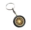 PVC Auto Wheel Hub KeyChain Rim Alloy Car Wheels Söt nyckelkedja