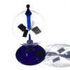 Dekorative Figuren, blau, Solarenergie, Radiometer, Sonnenlicht, Energie, Crookes, drehende Flügel, Windmühle, Geschenk, Heim-Schreibtisch-Dekoration