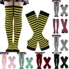 Frauen Socken Mode Gestreifte Lange Sexy Oberschenkel Hohe Strümpfe Und Handschuhe Cosplay Halloween Festival Streifen Set