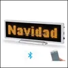 Módulos de LED P3 Bluetooth Recarregável Sign 16x64 Pixels Painel de exibição de rolagem programável para desktop da loja ou gota de suspensão Delive Dhdsa