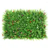 Flores decorativas Painel de hedge artificial Planta de parede de parede de parede Fence Screen Faux Grass Backdrop para o jardim de paisagismo verde