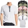 Men's T Shirts 2022 Spring Summer Henley Shirt Mens Graphic Casual Outwear For Male Brand Clothing