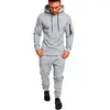 Set di esecuzione set autunno pista da uomo in basso da jogging sport da jogging camicetta con cappuccio m-2xl