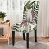 Chair Covers Tiger Leaf Print Stretch Cover High Back Dustproof Home Dining Room Decor Chairs Living Lounge Office