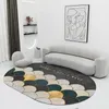 Carpets Modern Minimalist Special-shaped Living Room Carpet Light Luxury Home Decoration Oval Bedroom Rugs El Lounge Rug Customized