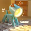 Night Lights Cute LED Light Folding Table Lamp Mini Pet Ins Student Gift Creative Cartoon Kids Room Bedside Bedroom Decor