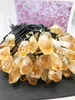 Natural Irregular Rough Raw Yellow Stone Necklaces Healing Crystal Gemstone Pendant Necklace Women Jewelry