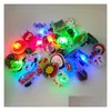 Akcesoria do części butów 10 sztuk Cute Cartoon Pvc Charms Shoecharms klamry Glow Led Light Fit bransoletki Croc Clog buty Drop Delivery Dhjfp