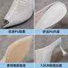 Sandals Women's Rhinestone Hollow Toe Slippers Fashion Korean High Heels Fairy Pointed Stiletto Shoe Large Size 42