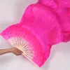 Stage Wear 1.5M Hand Made Colorful Silk Fans Dancing Bamboo Long Simulation Veils Women Belly Dance Costume Tools Props