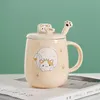 Mignon Chat Tasses À Café Creative Animal Tasse En Céramique Nouveauté Tasse Avec Cuillère De Noël Cadeaux D'anniversaire Présent Pour Femmes Filles Enfants